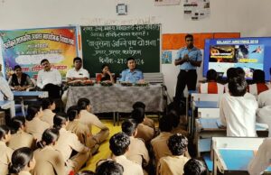 कैडेट्स / छात्रों को अग्निवीर वायु, अग्निपथ योजना के बारे में वायु सेना के प्रतिनिधियों द्वारा जानकारी और उचित मार्गदर्शन किया गया