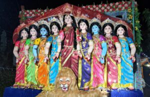 “अमरवाड़ा में विराजित माँ दुर्गा के नौ रूप वाली मनमोहक प्रतिमा”